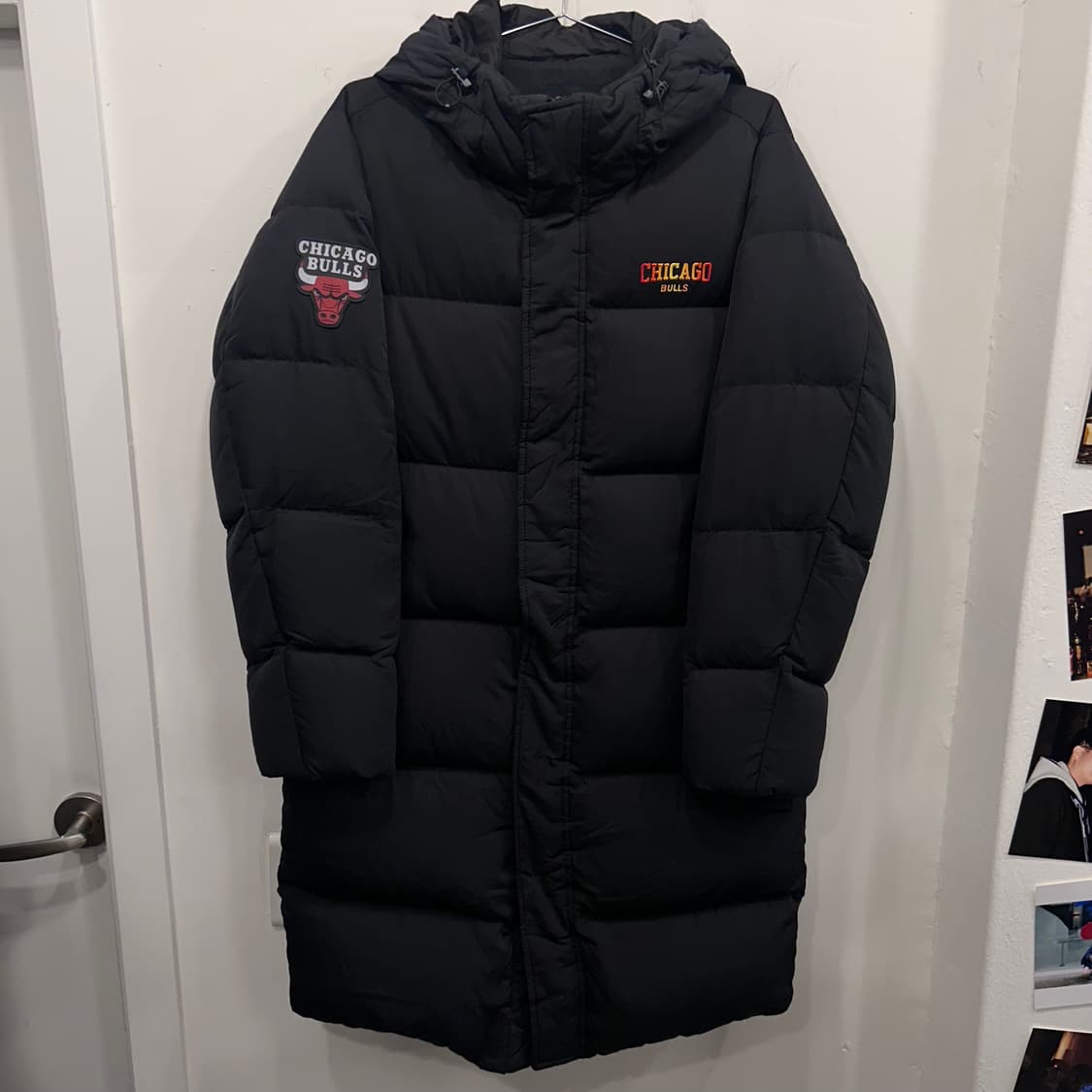 NBA 시카고불스 로고 덕다운 후드 롱패딩 상품이미지2
