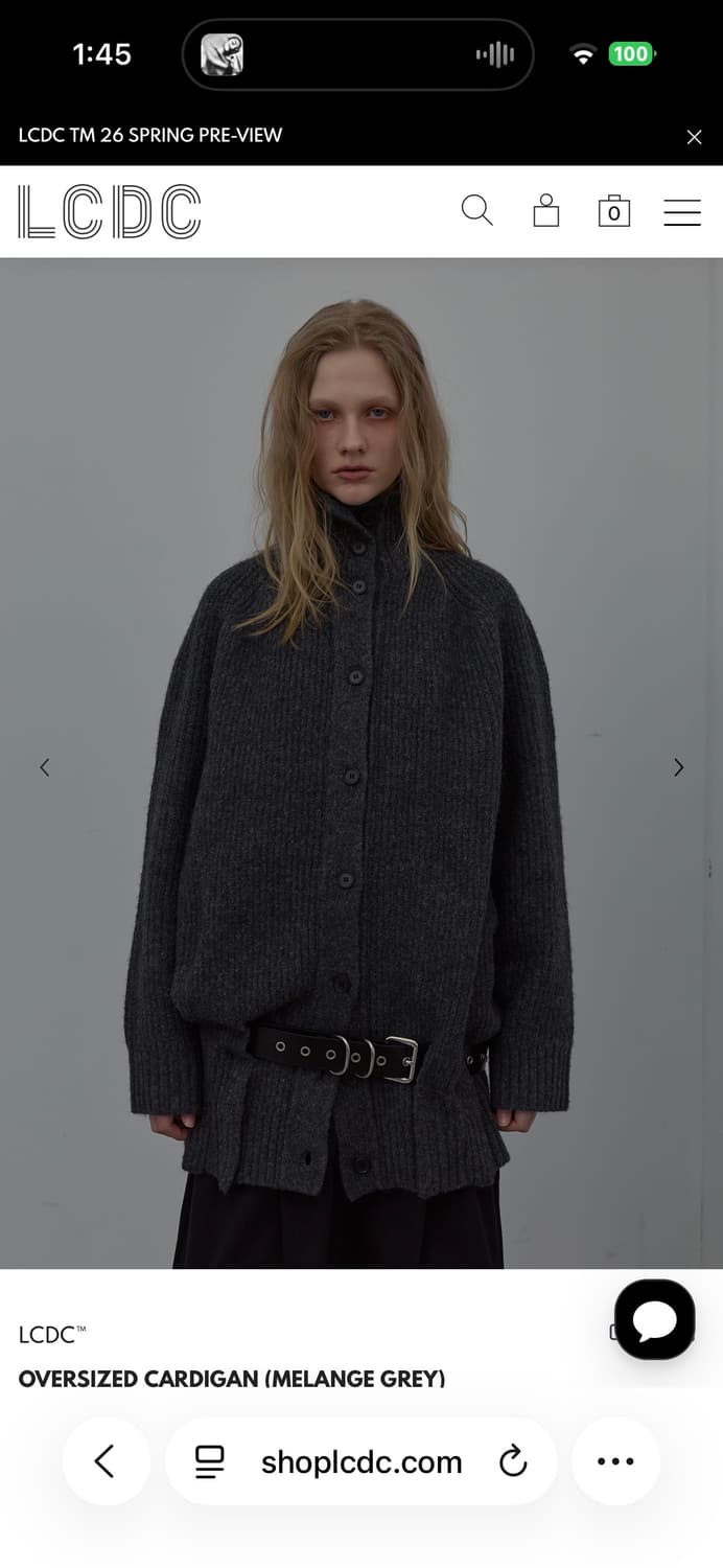 lcdc OVERSIZED CARDIGAN 오버사이즈 가디건 상품이미지1