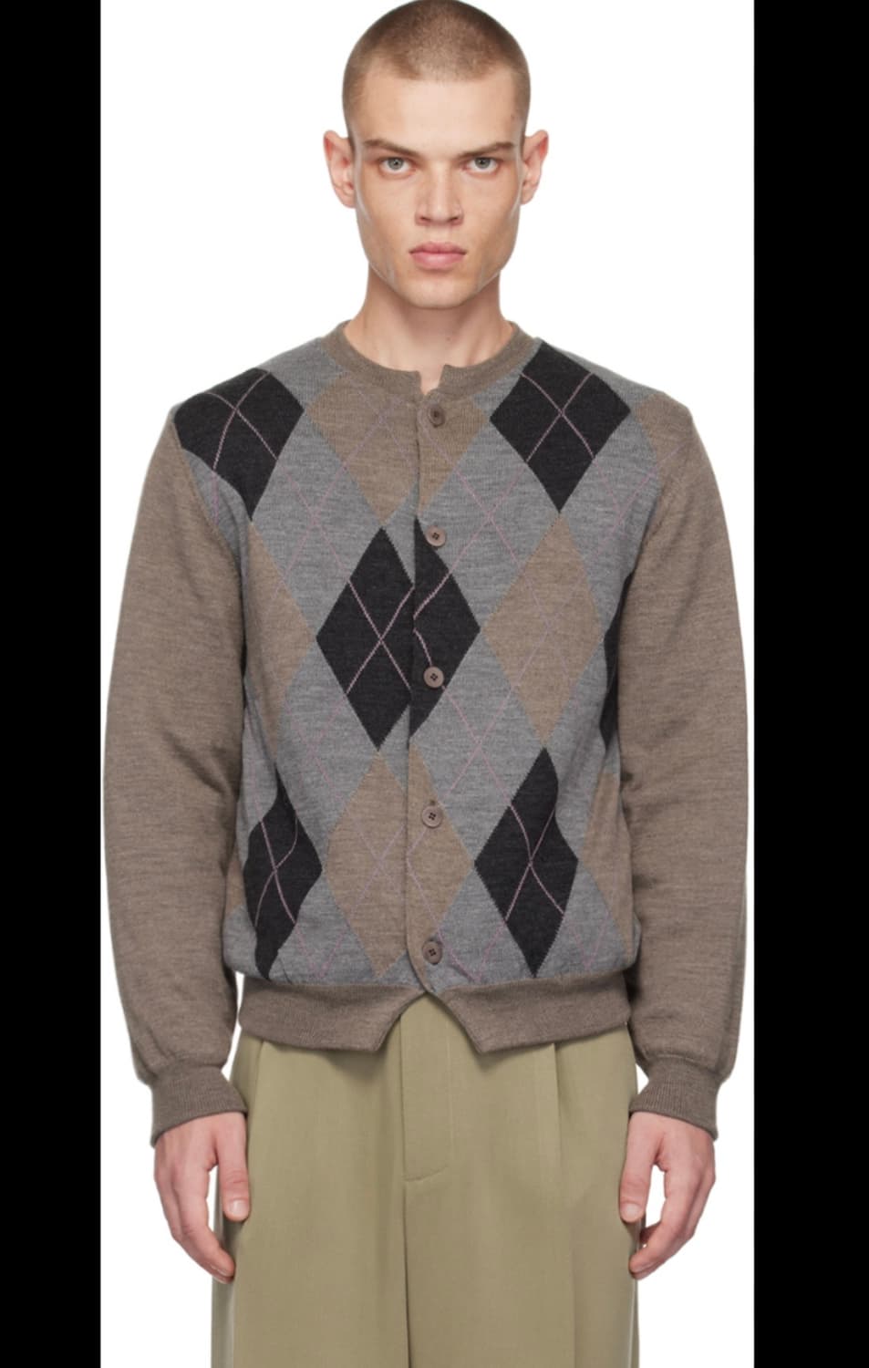 마리아노 아가일 인타르시아 가디건 상품이미지3