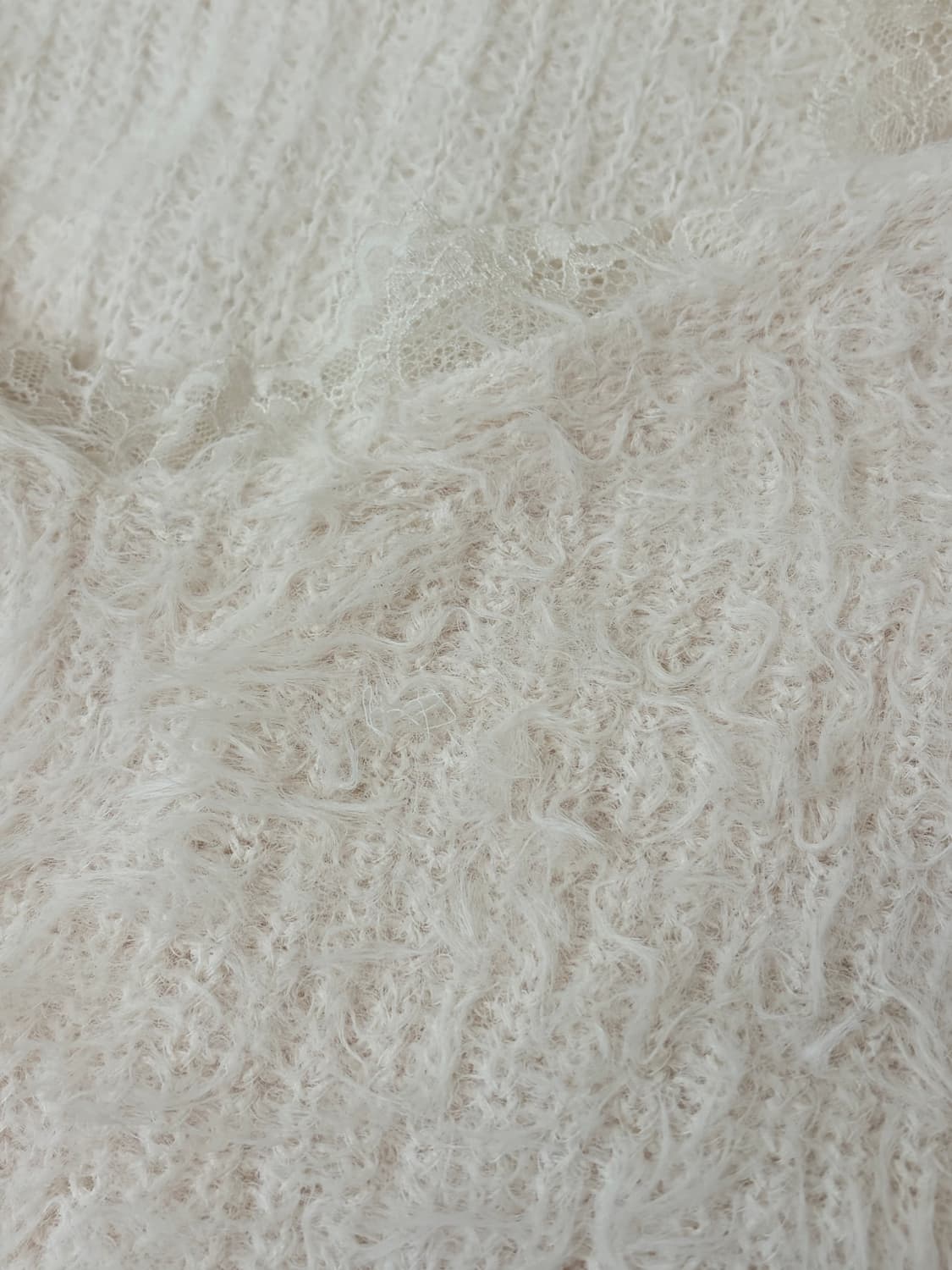 클리시어 Blush lace off- shoulder knit, Pink 상품이미지6