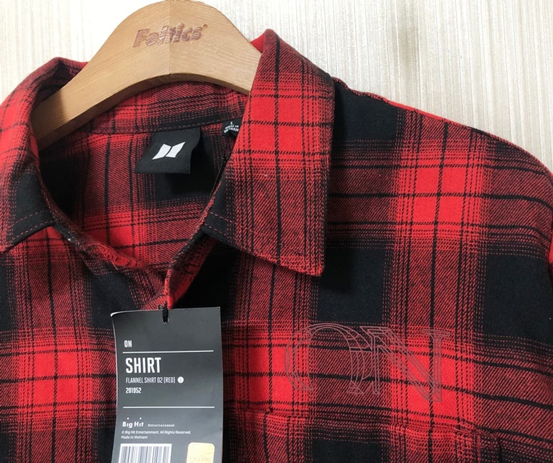 BTS 방탄소년단 'ON' 플란넬 체크셔츠 L 상품이미지7