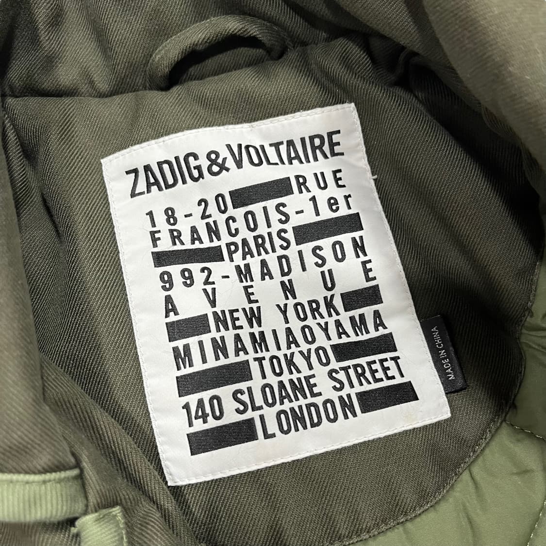 쟈딕 앤 볼테르 카키 브레스티드 봄버 파카 자켓 상품이미지5