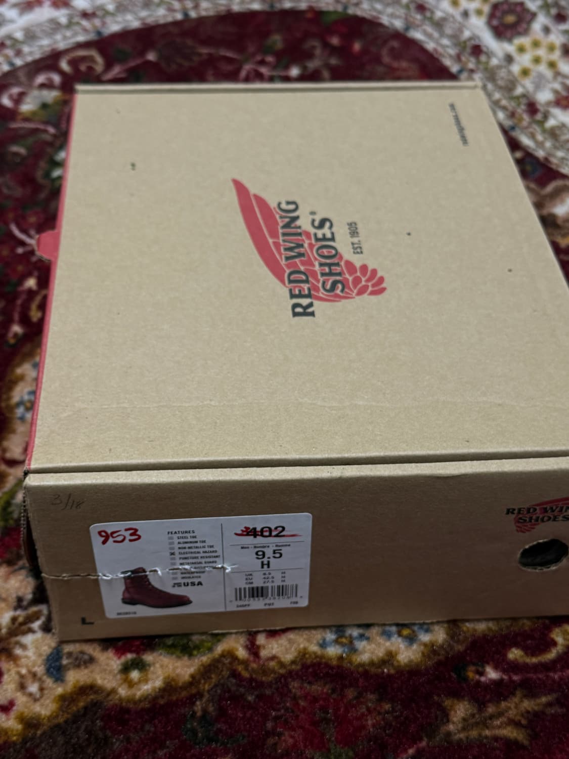 레드윙 953 부츠 8.5E 상품이미지5