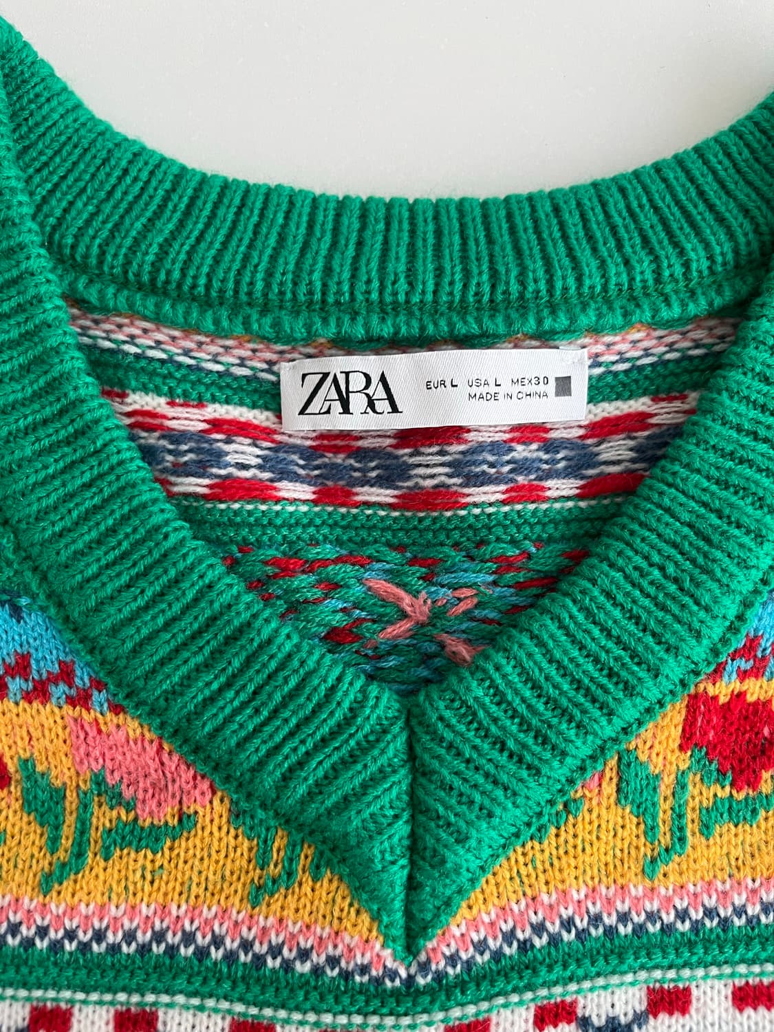 L) 자라 꽃 자수 니트 베스트 상품이미지4