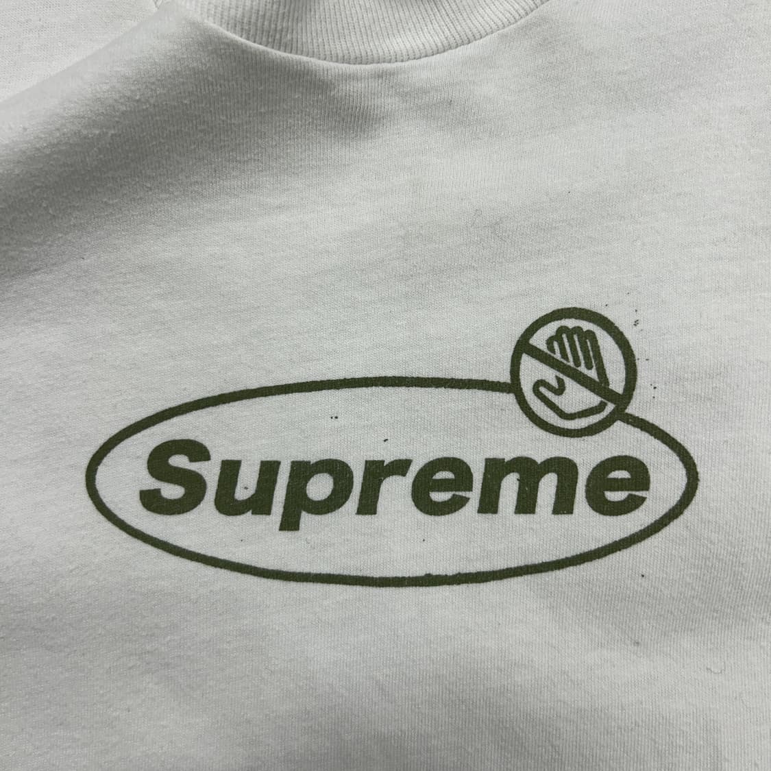 슈프림 워닝 화이트 반팔(L) 상품이미지5