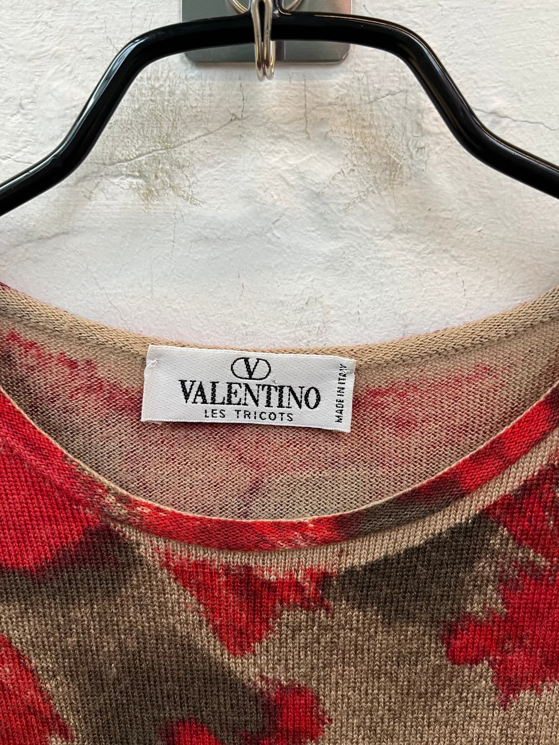 Valentino 로즈 반팔 울 니트 42 상품이미지3