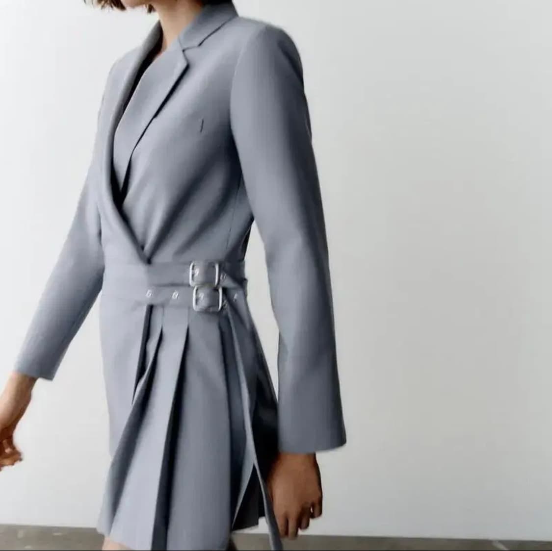 자라 플리츠 블레이져 원피스 XL 상품이미지7