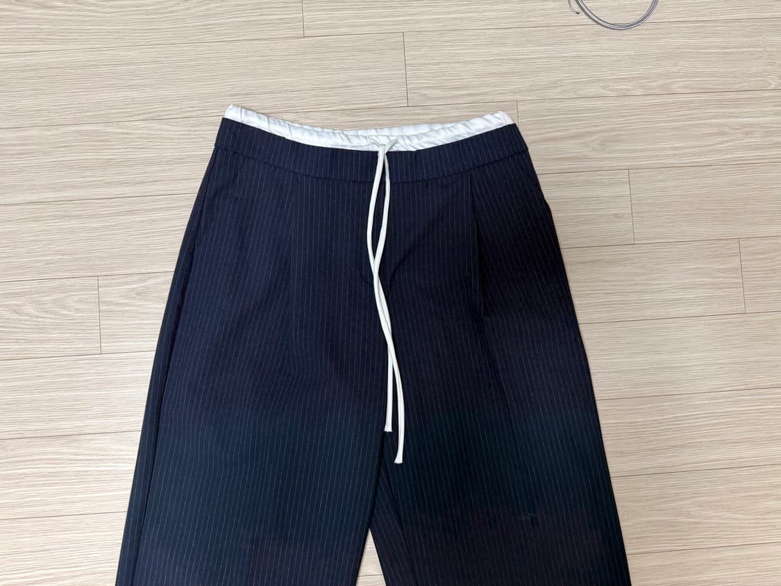 자라 더블 웨이스트 와이드 네이비 XS 상품이미지3