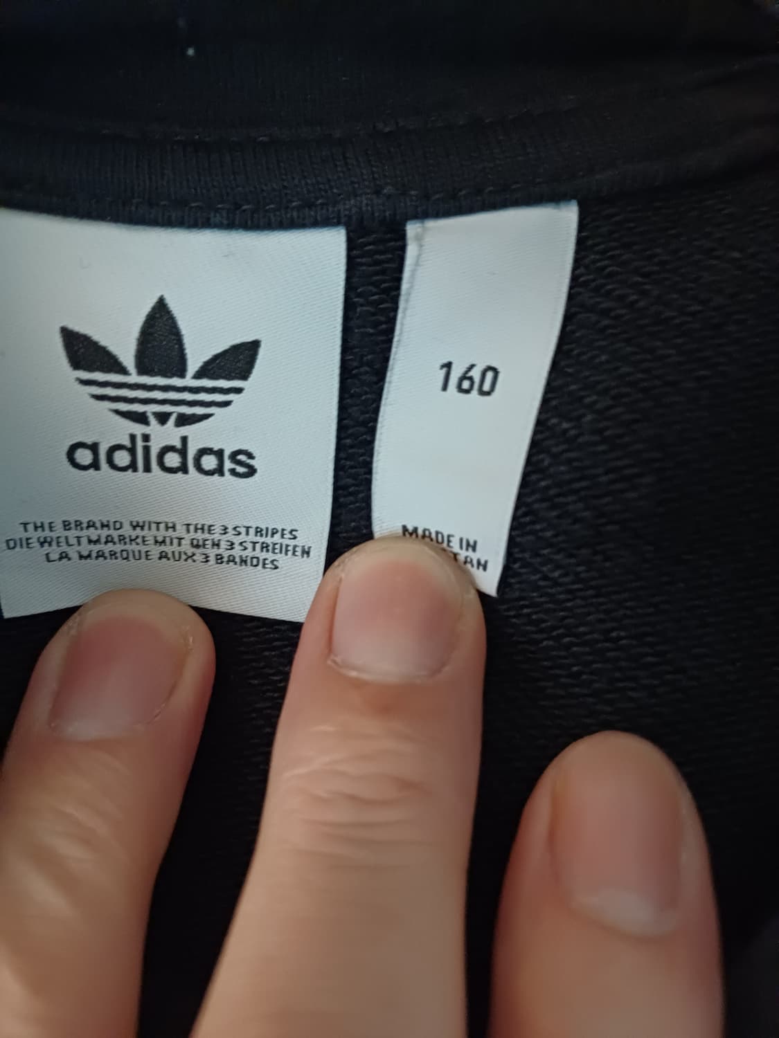 아디다스 블랙 후드티 트레포일 로고 상품이미지6