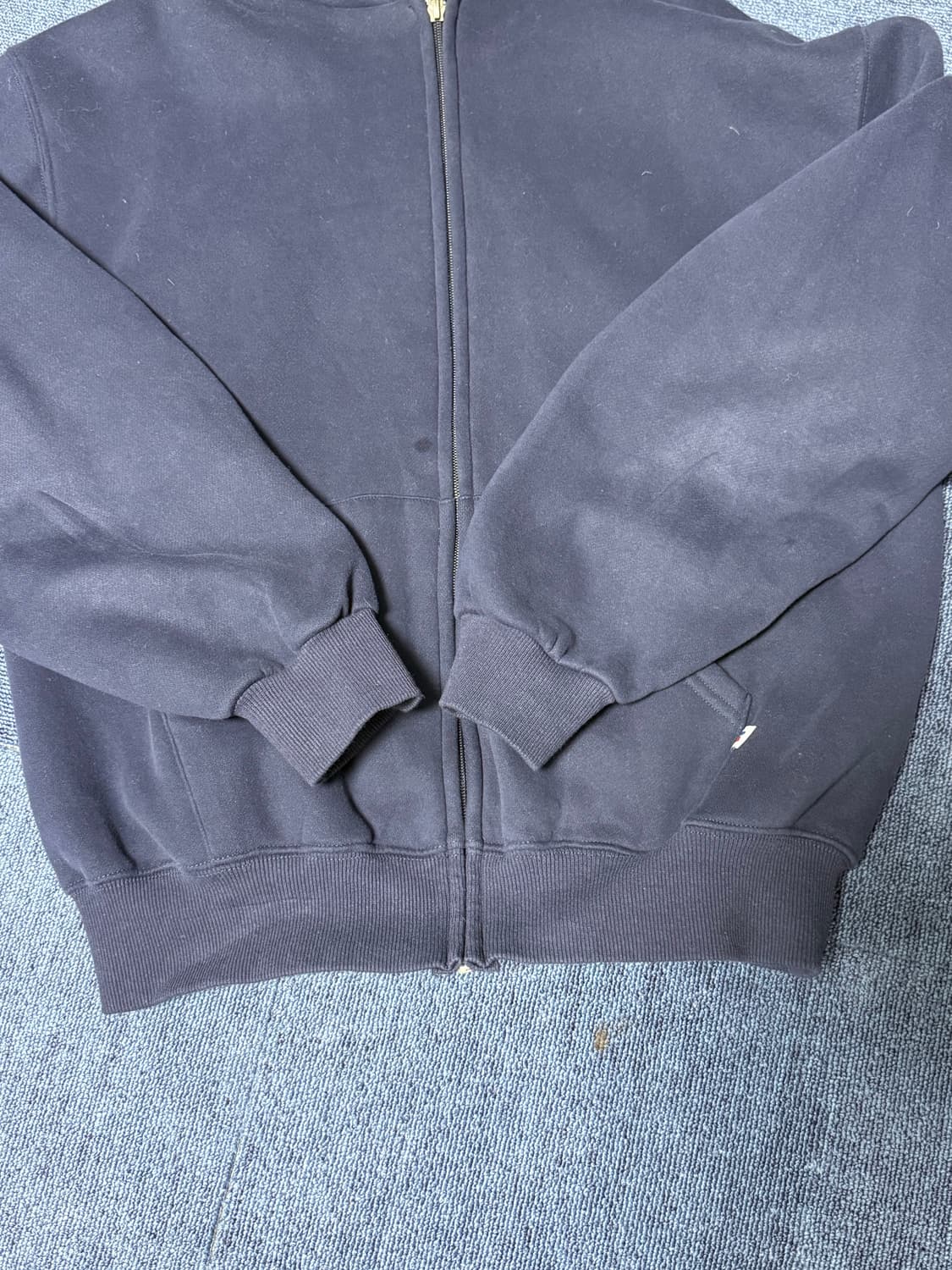 90s 러셀 애슬래틱 네이비 후드집업 상품이미지3