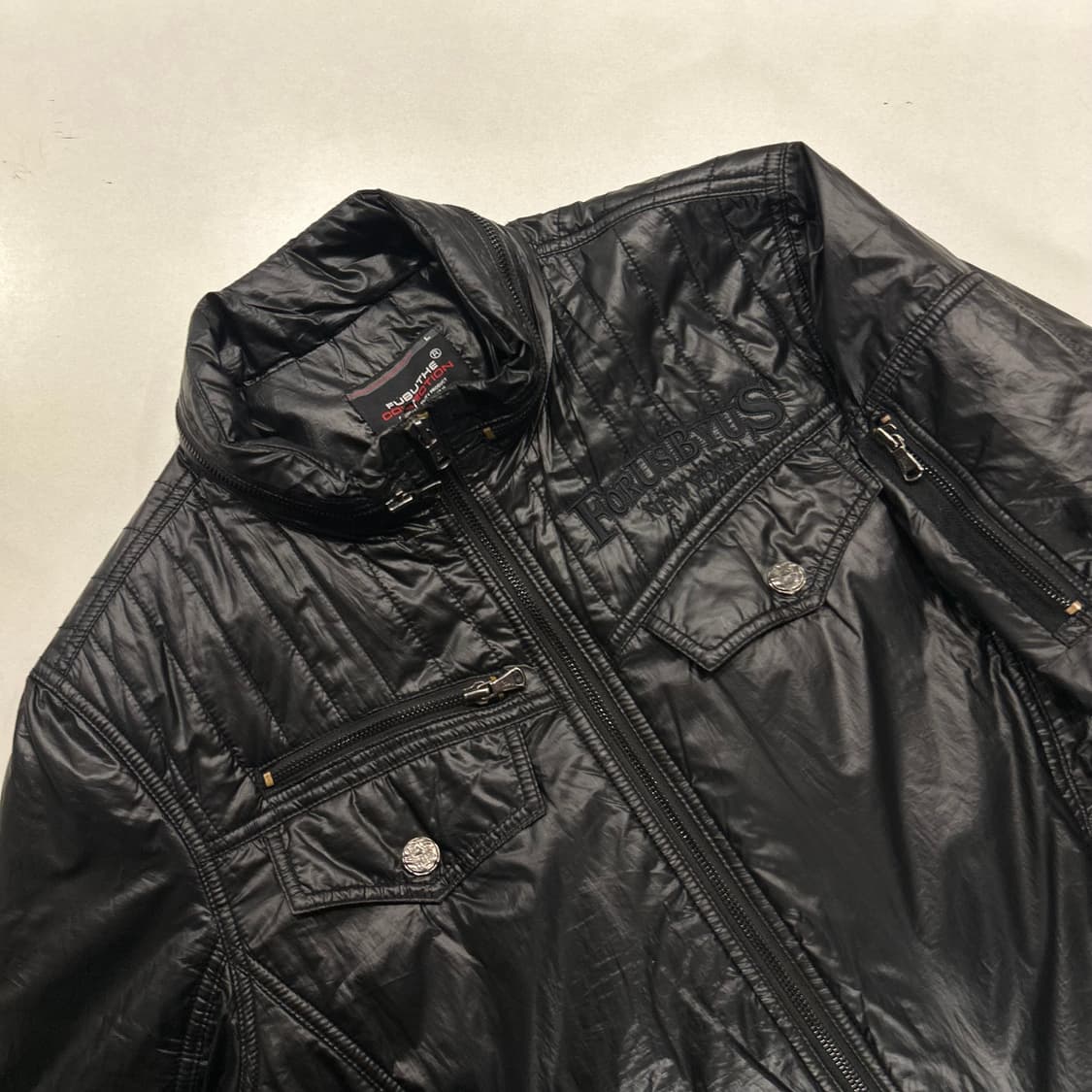 [L] FUBU 퀄팅 FORUSBYTS 블랙 패딩 점퍼 B50 상품이미지3