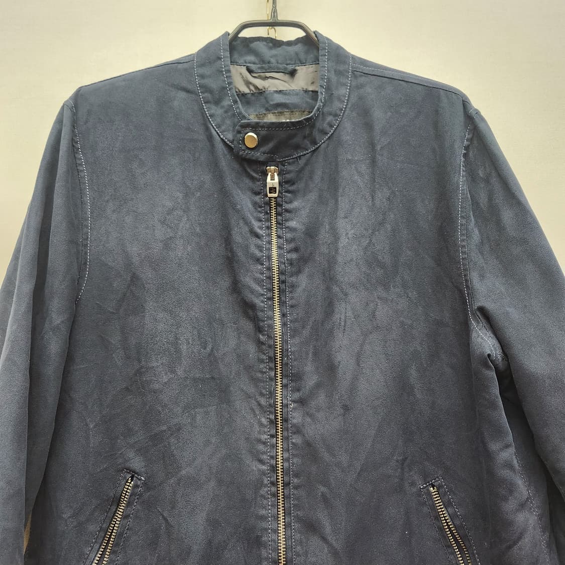 자라 스웨이드 차이나 카라 자켓 M(M) 상품이미지2