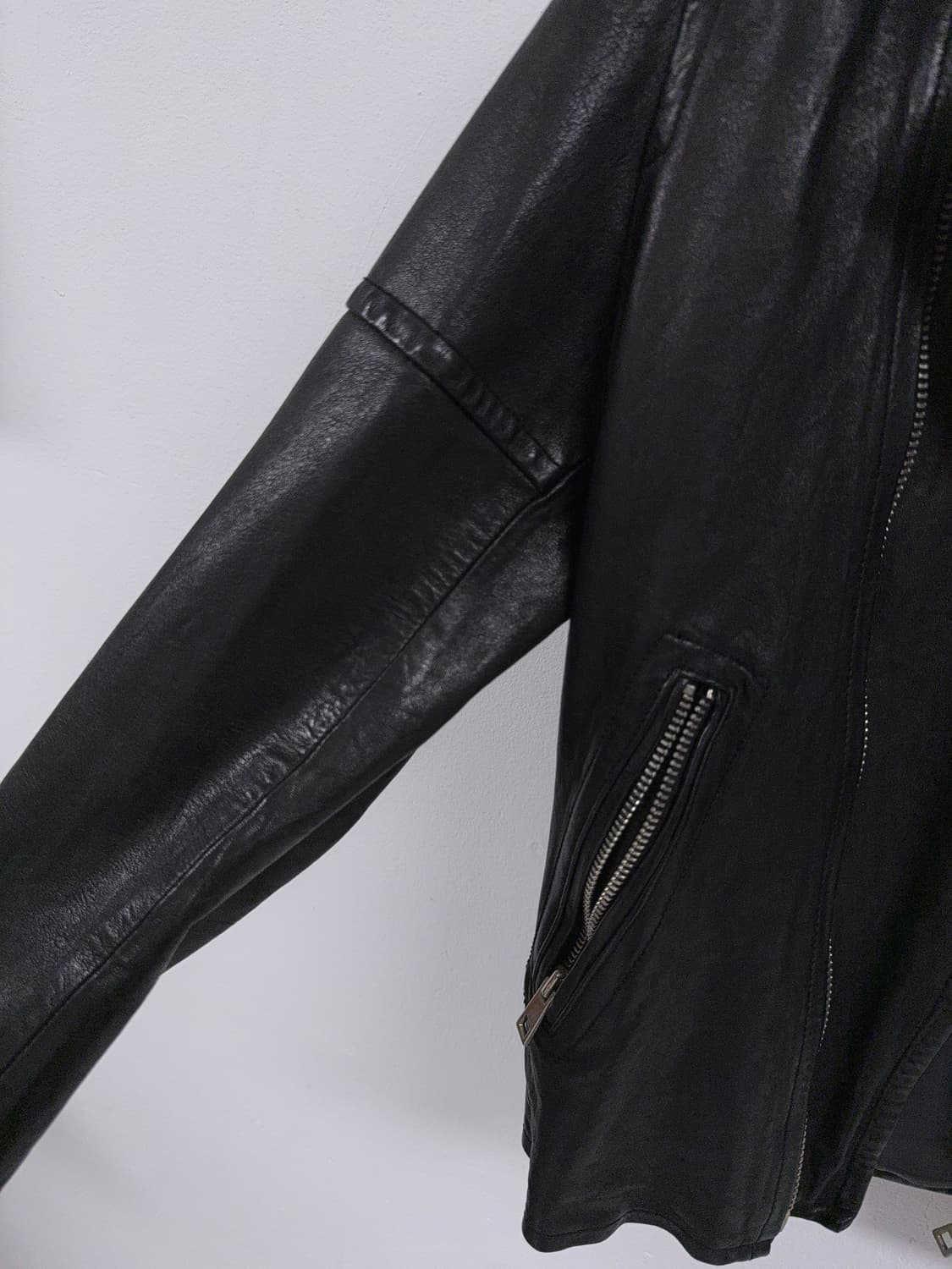 [N][100]베지터블 워싱 라이더 자켓 상품이미지3