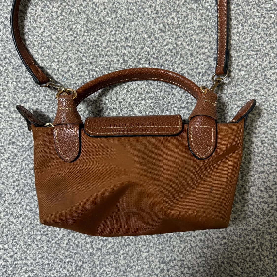 롱샴 르 플리아쥬 핸들 파우치 브라운 상품이미지5