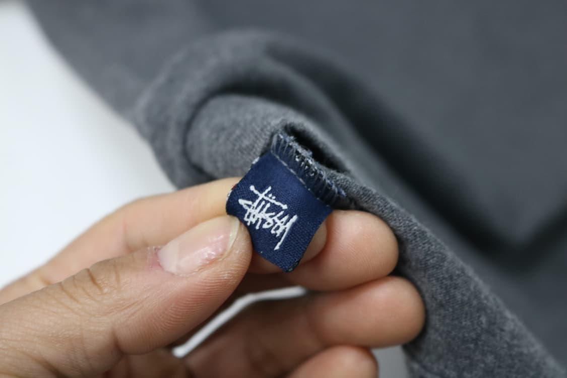 스투시 90s 빈티지 체커보드 문&스타 차콜 반팔 티셔츠 상품이미지9