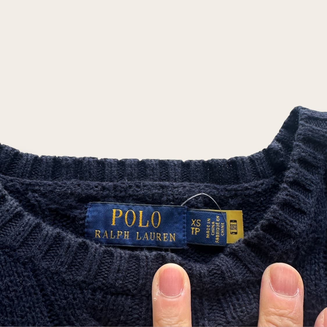 폴로 랄프로렌 네이비 케이블 니트 xs 상품이미지3