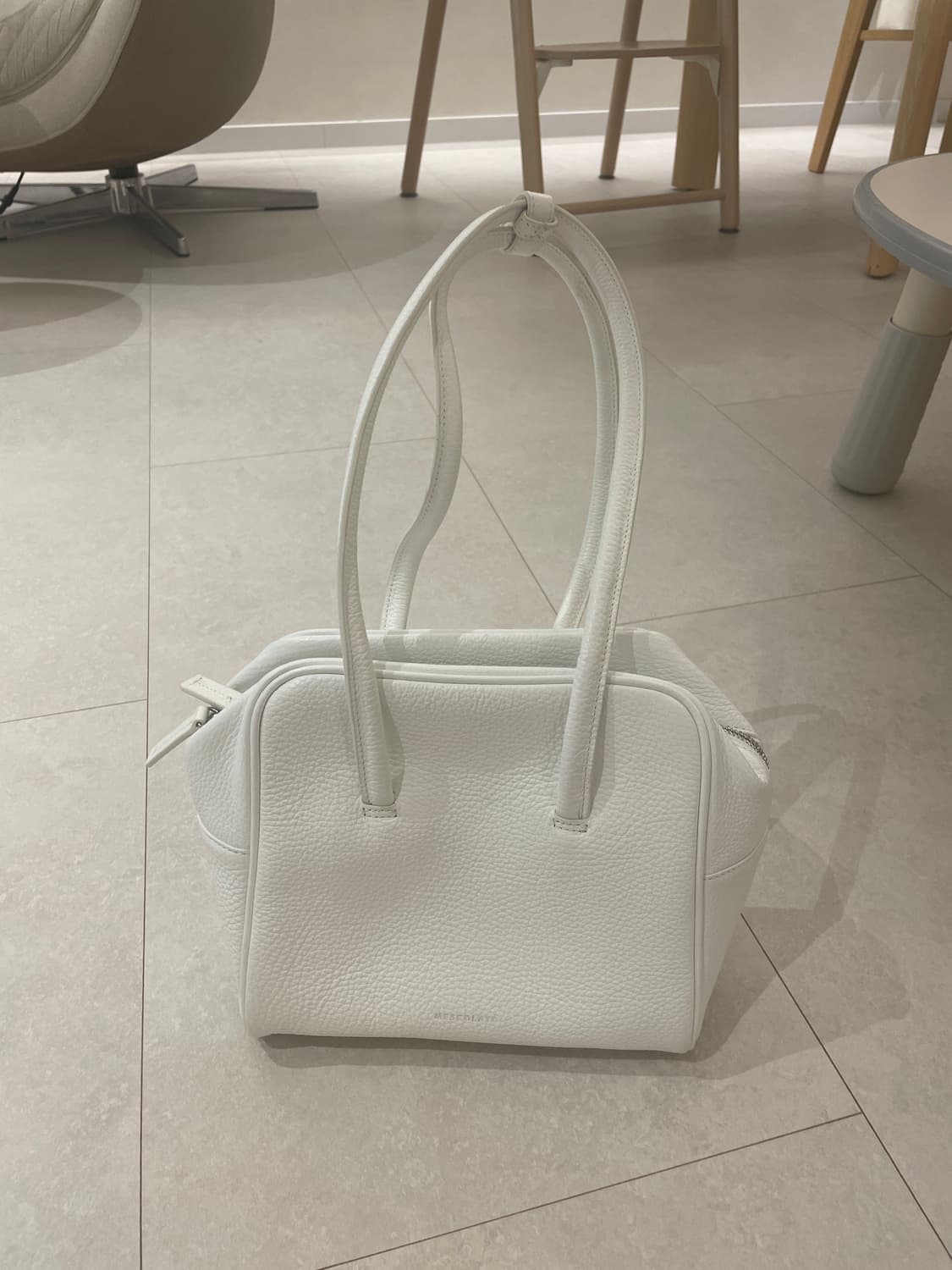 mescolato 마쉬 화이트 그레인 레더백 상품이미지1