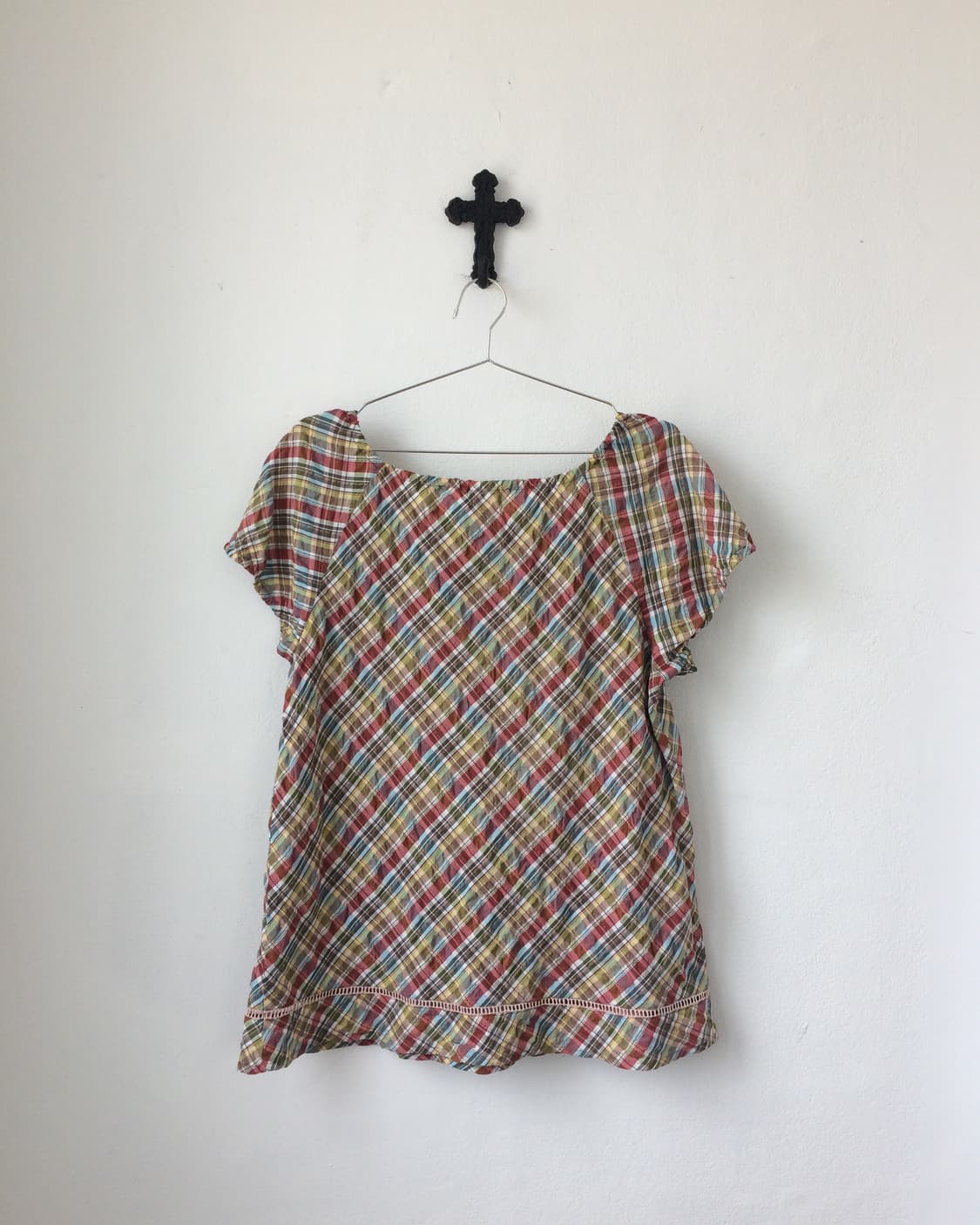 Check pattern blouse 상품이미지2