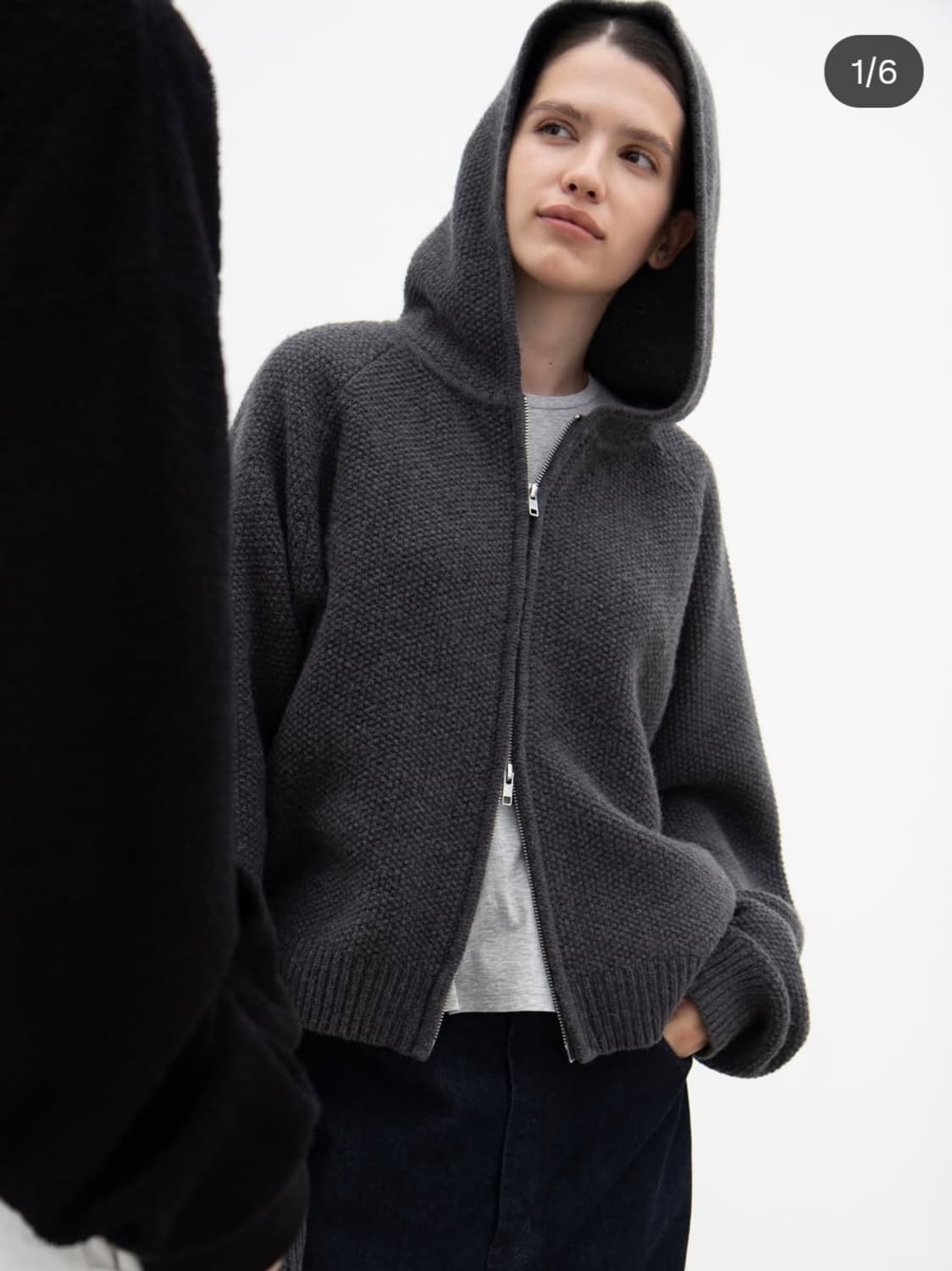 오브헤덴 opheden Kaneko 니트 후드집업 가디건 상품이미지3