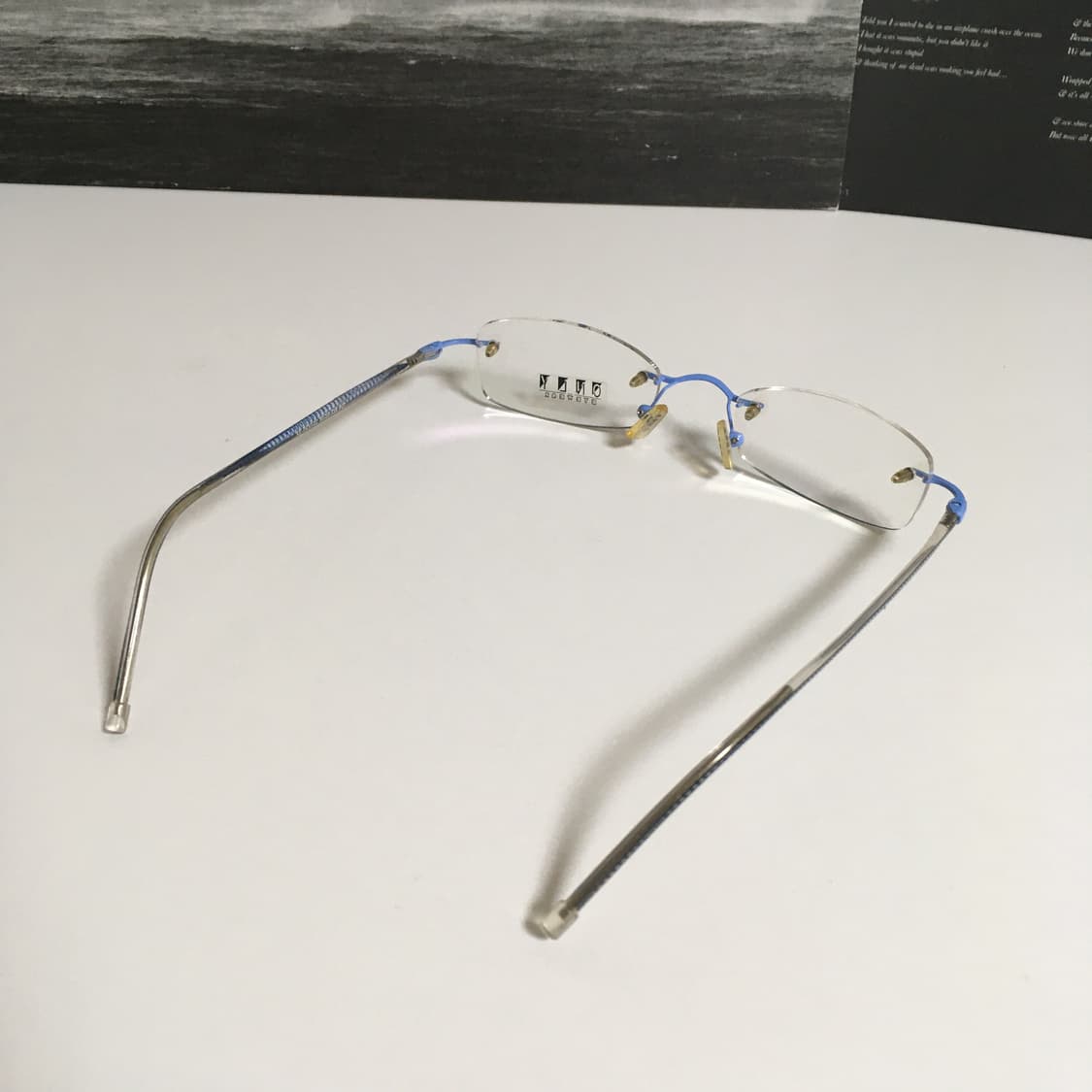 [긱시크/2컬러] 파스텔톤 빈티지 무테 포인트 안경테 림리스 심플무테 상품이미지7