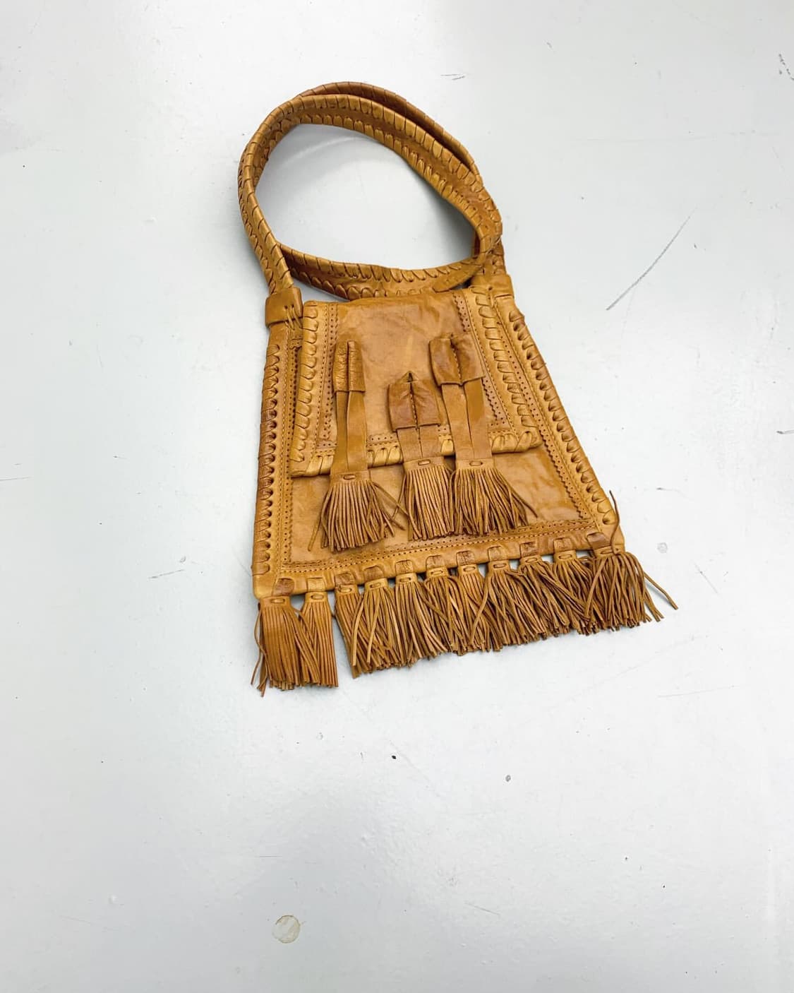 자라 레더 프린지 파우치 크로스 백 상품이미지3