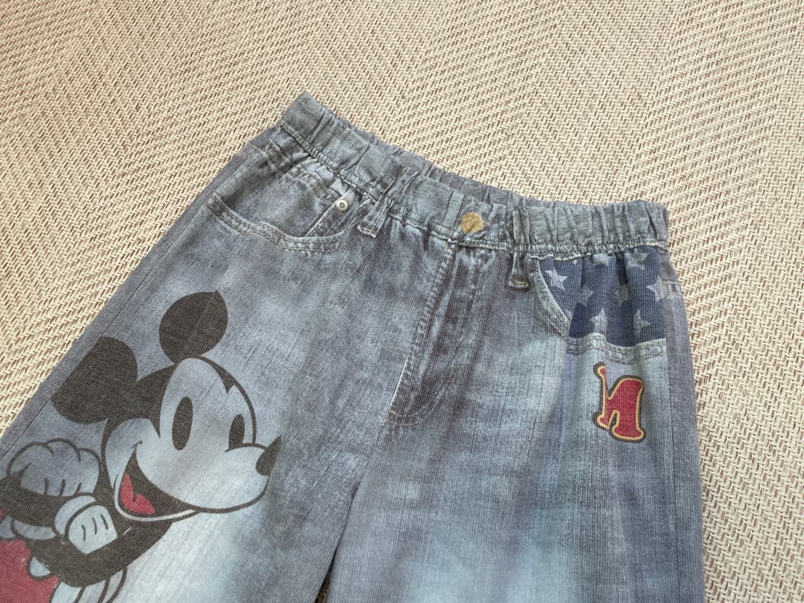 빈티지 미키마우스 데님 그래픽 쇼츠  J03984 상품이미지3