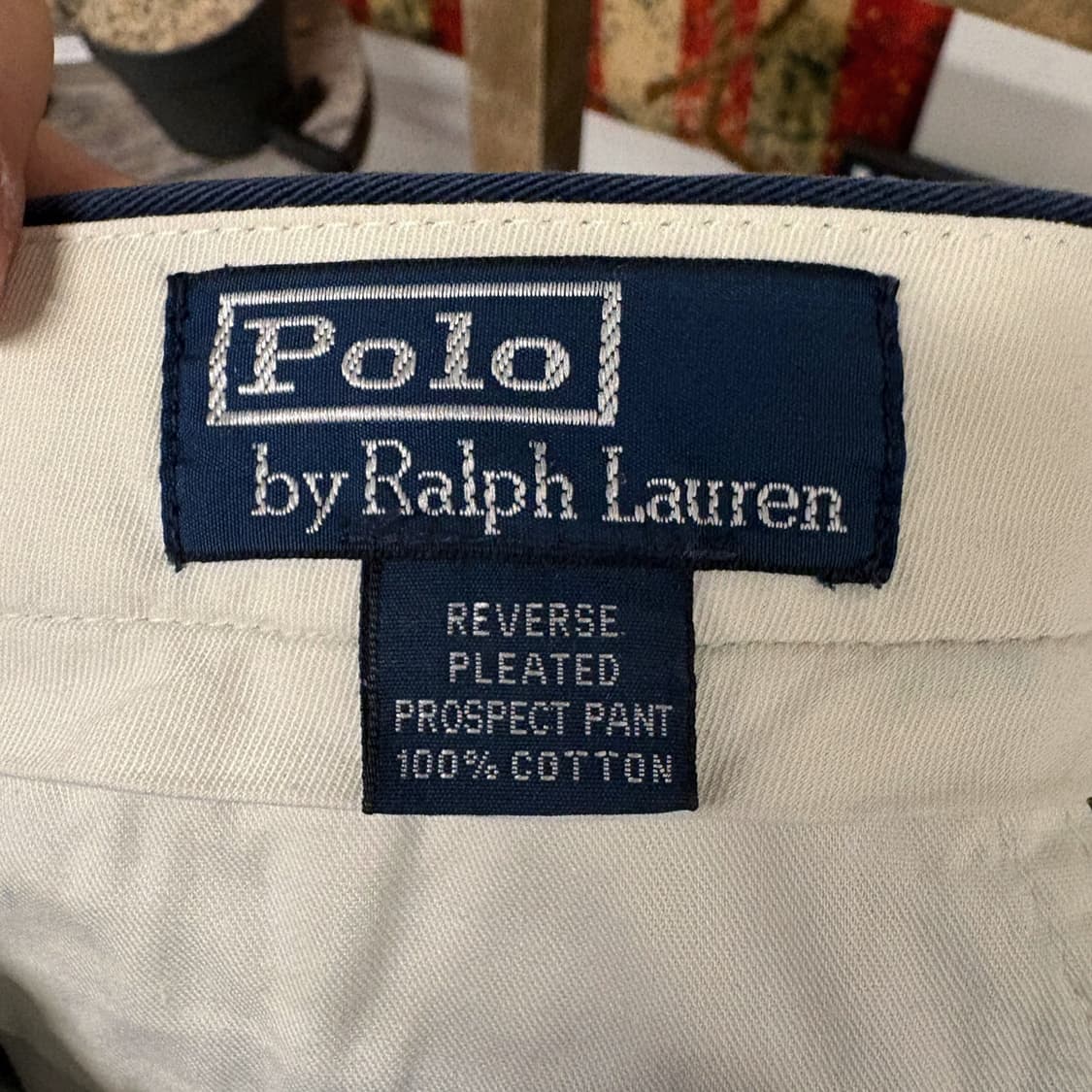 90s 폴로랄프로렌 슬림핏 네이비 클래식 투턱 치노팬츠 N189 상품이미지6
