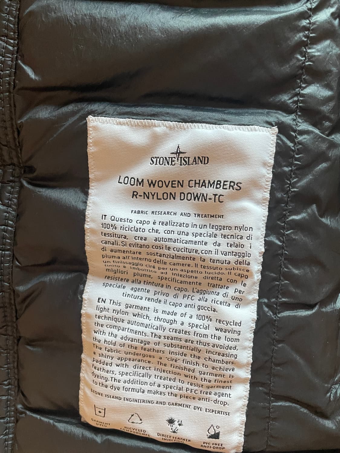 스톤 아일랜드 룸우븐 경량패딩 블랙S 상품이미지5