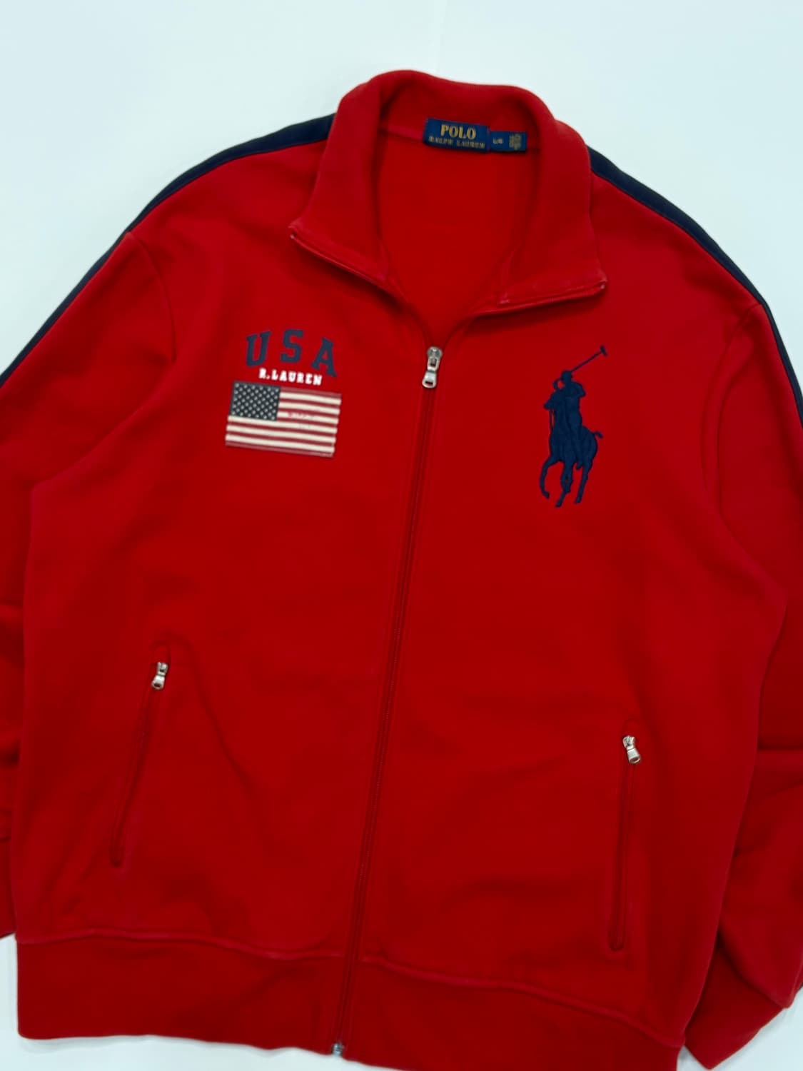 Polo 폴로랄프로렌 신형 레드 USA 집업 상품이미지2