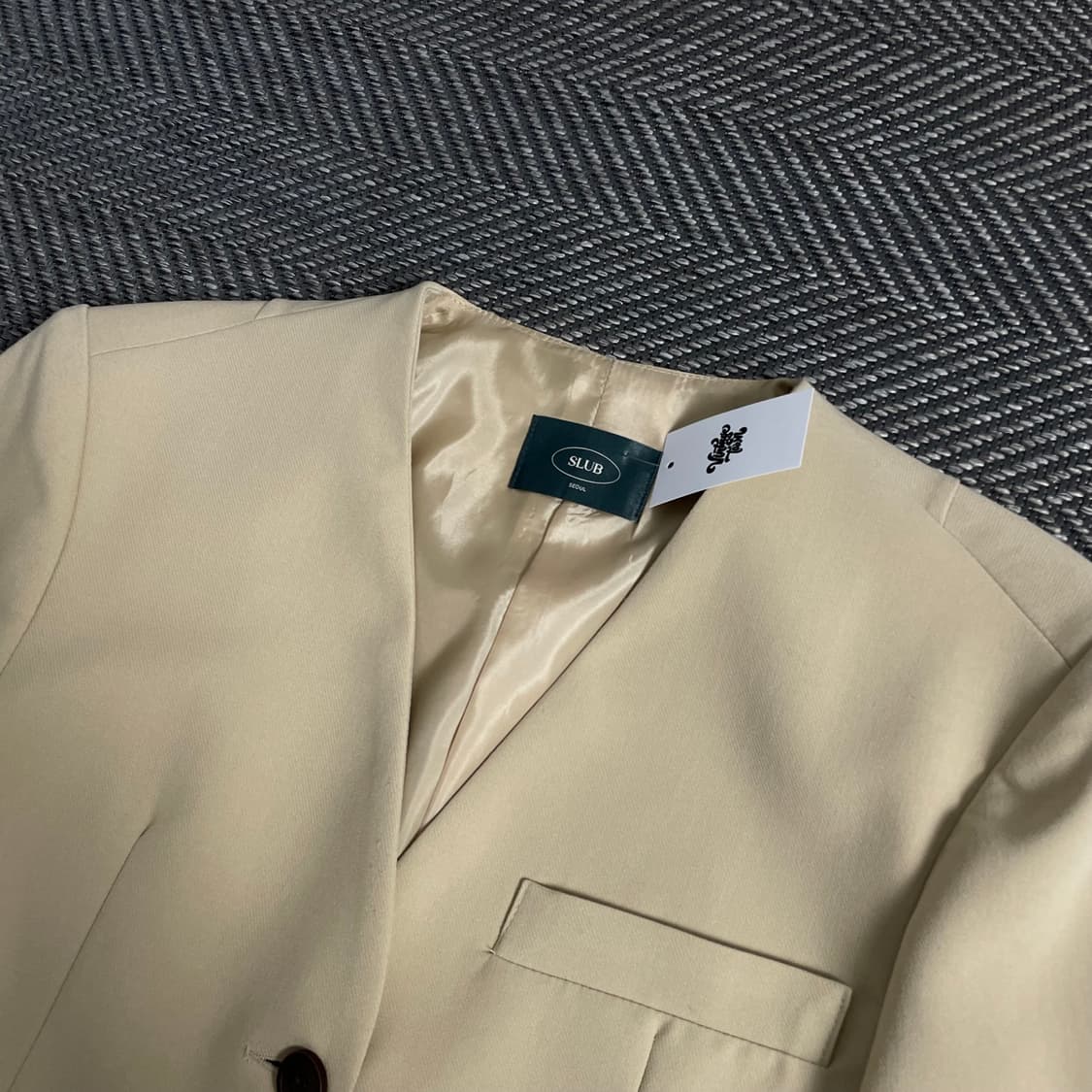 SLUB 우먼스 미니멀 블레이저 자켓 o 3369 상품이미지4