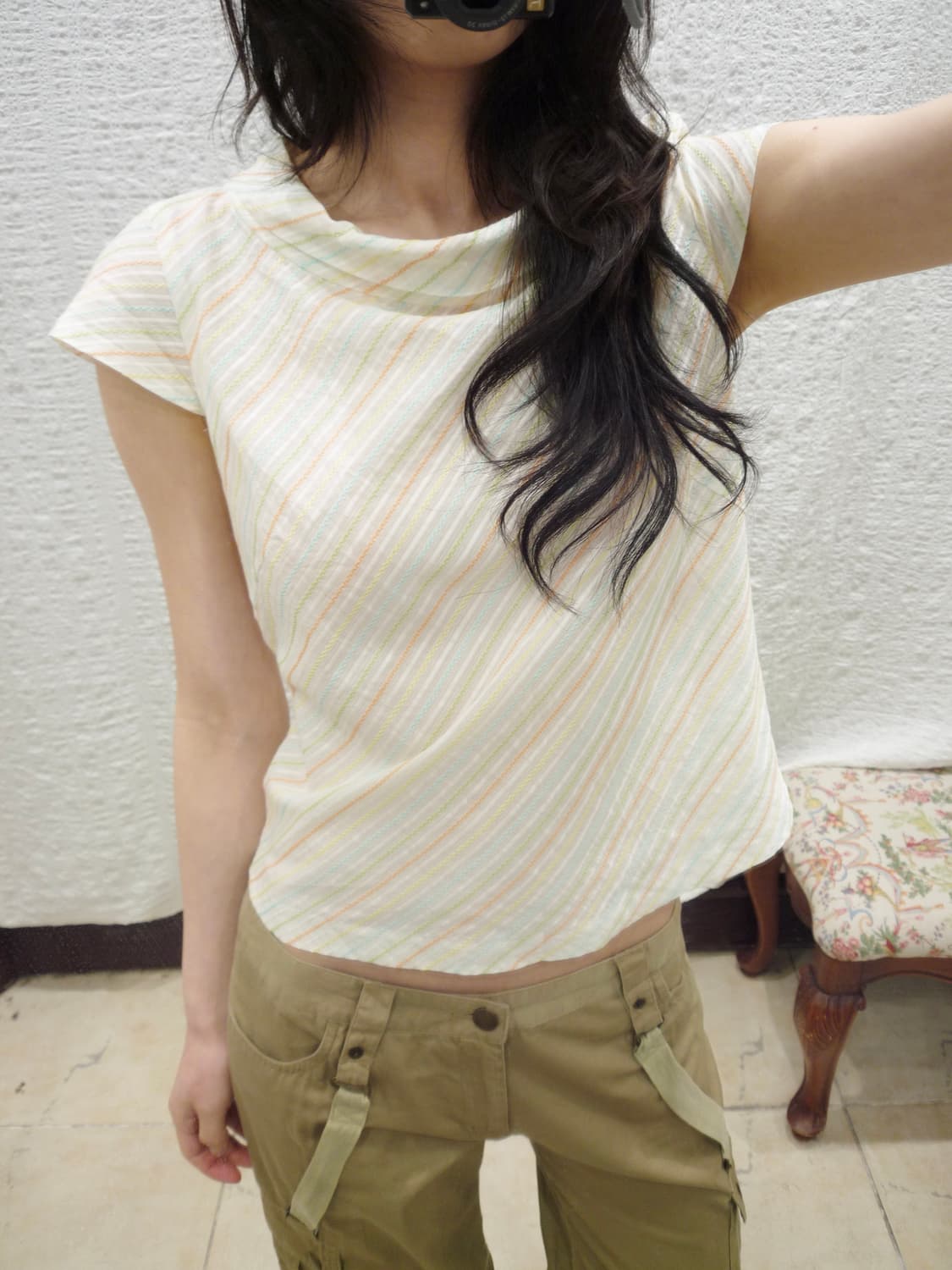 Citrus Breeze Accent Blouse 상품이미지1