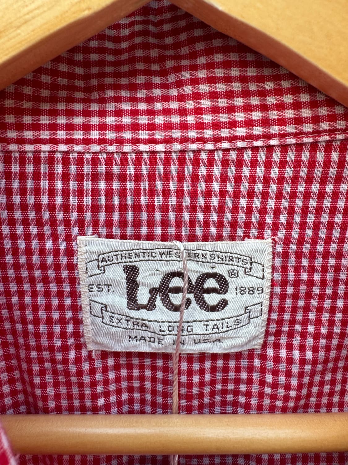 70~80s lee 빈티지 레드 체크 웨스턴 셔츠 상품이미지5