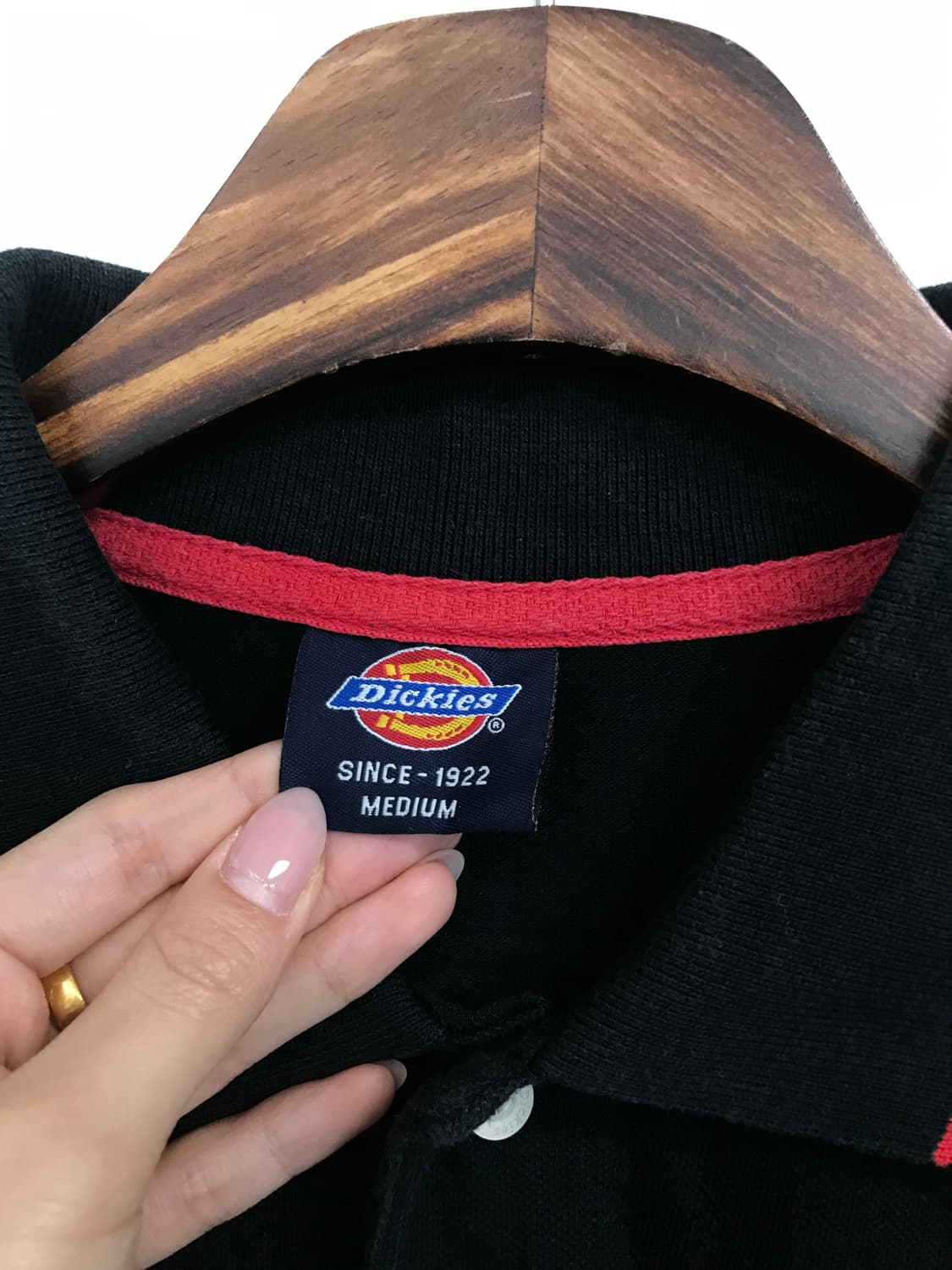 디키즈 자수로고 블랙 피케 반팔 카라 티셔츠 상품이미지5