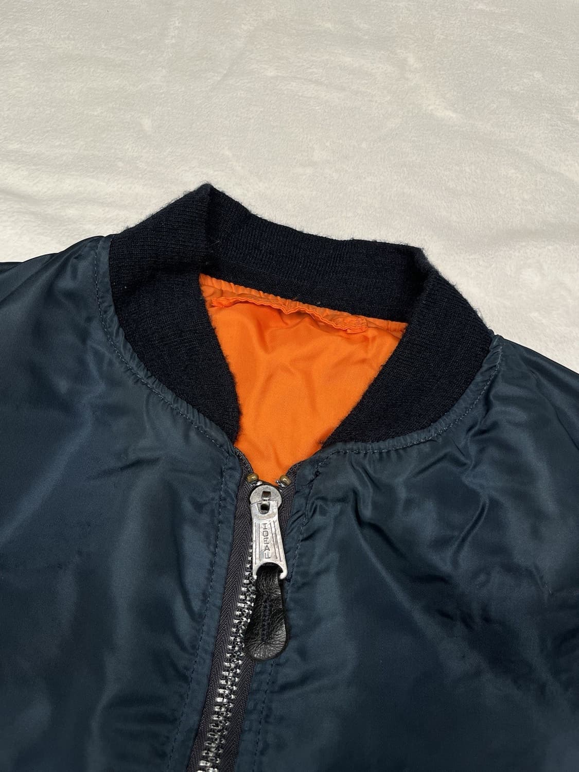 90s 미공군 납품용 알파인더스트리 MA-1 플라이트자켓 네이비 상품이미지2