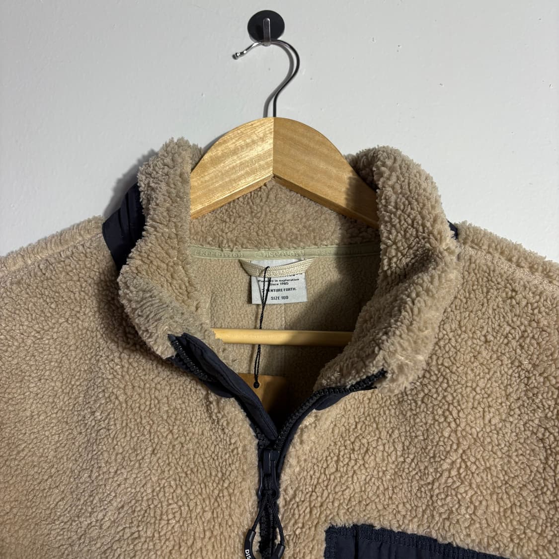 디스커버리 빈티지 베이지 보아 플리스 집업 자켓 (무료배송) 상품이미지5