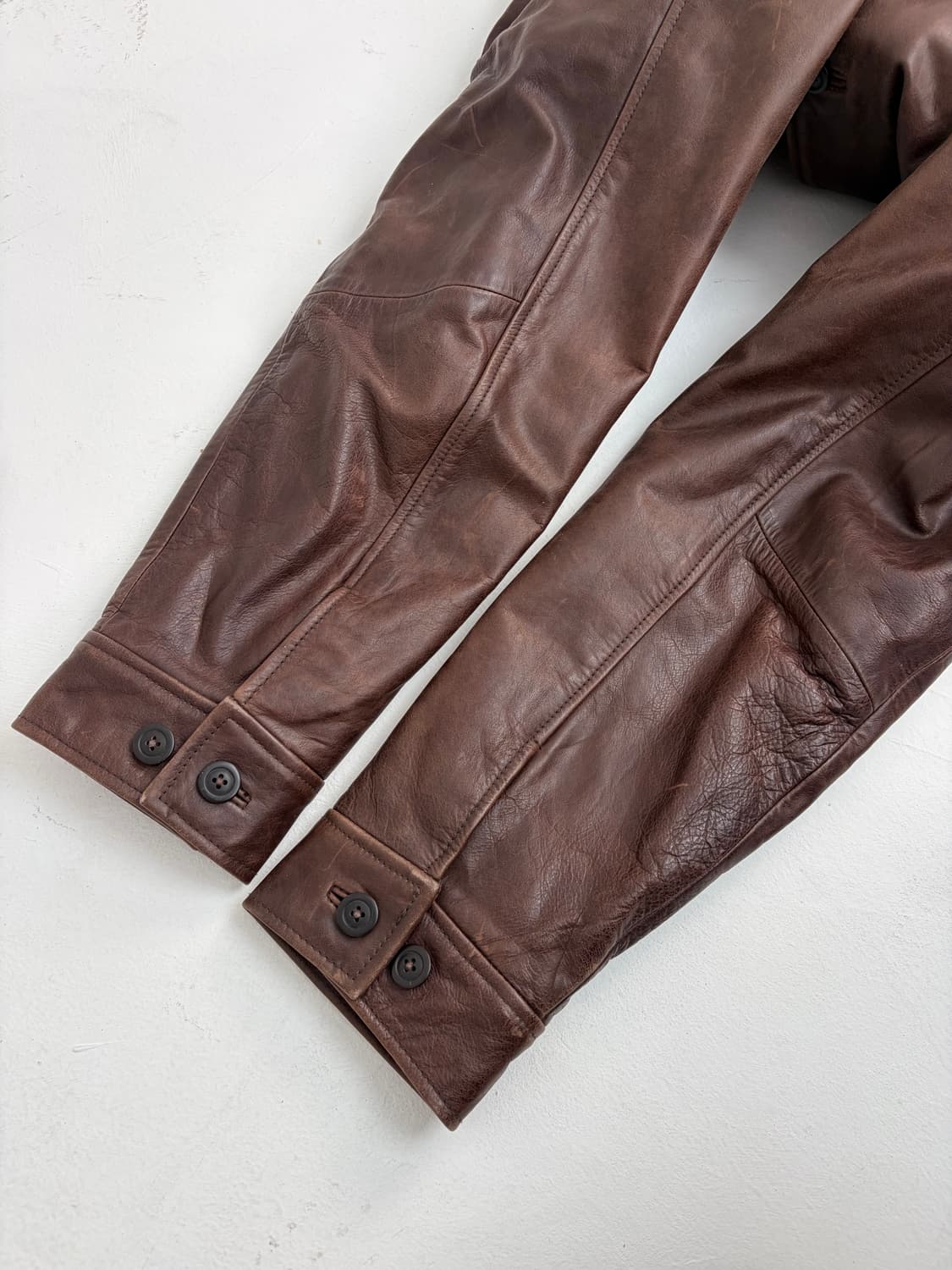 00s Gap Leather Coat (brown) 상품이미지7