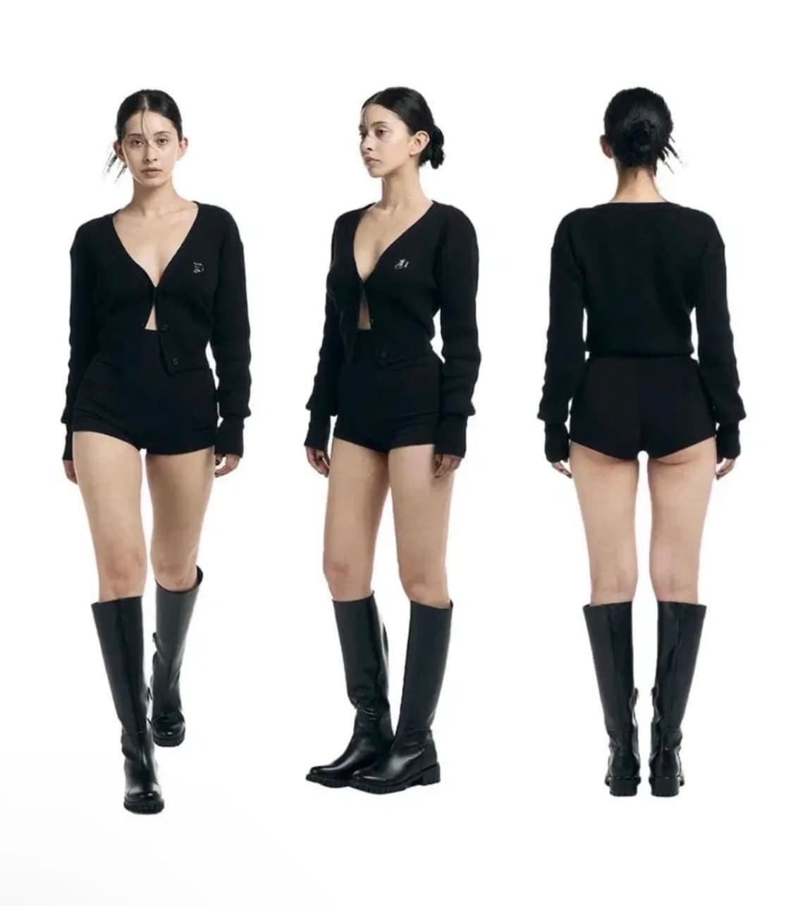 오도어 bon cardigan in black 상품이미지3