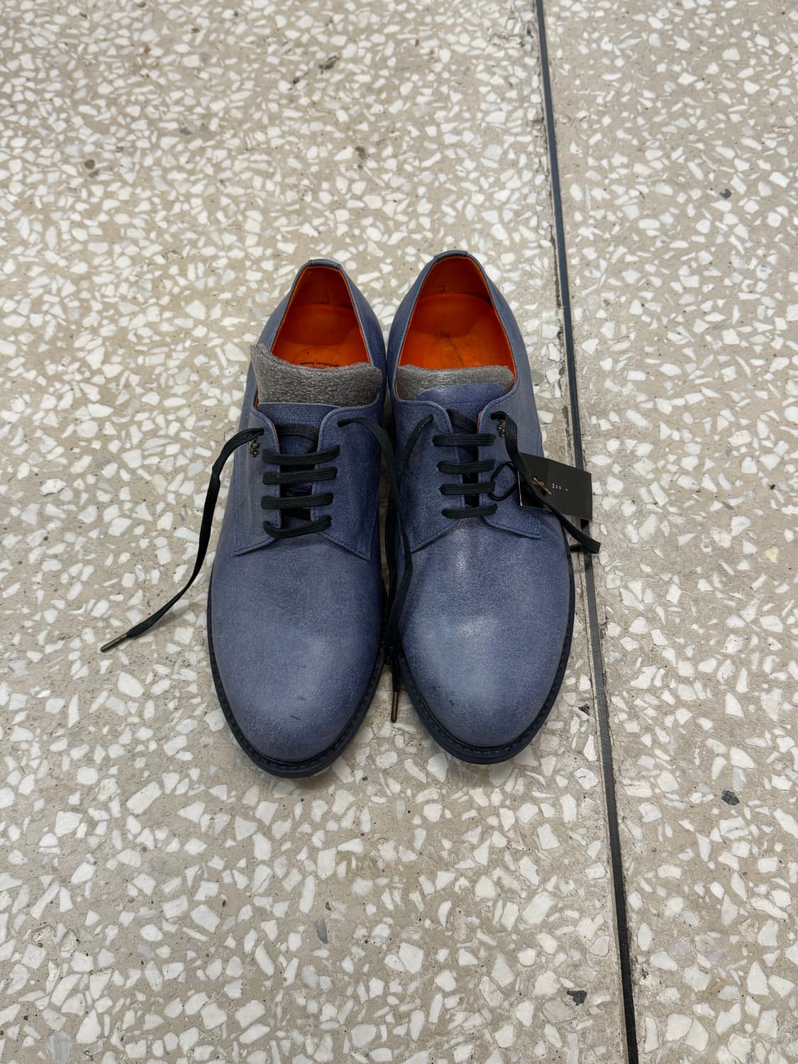 Vintage blue casual leather shoes 상품이미지2