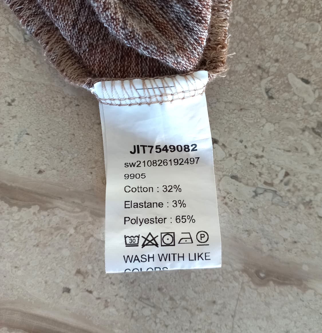 베이지 니트 긴팔 랩 원피스 (새상품) 상품이미지7