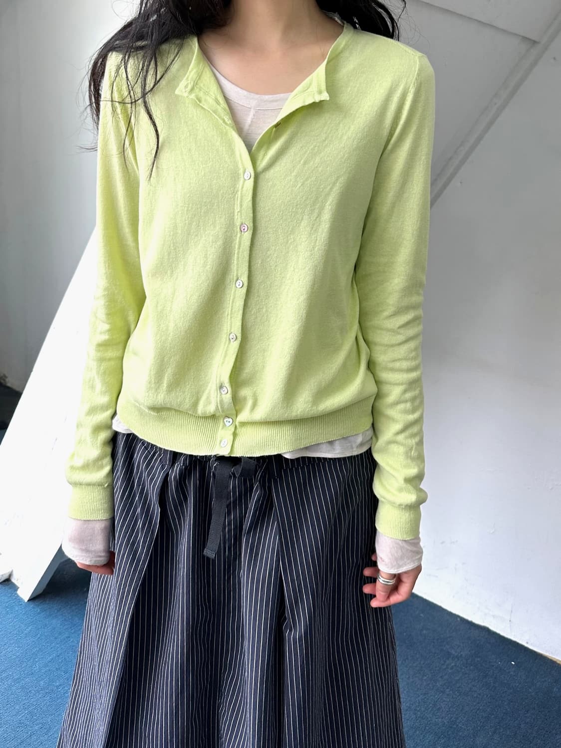 High gauge cotton lace design cardigan 상품이미지9