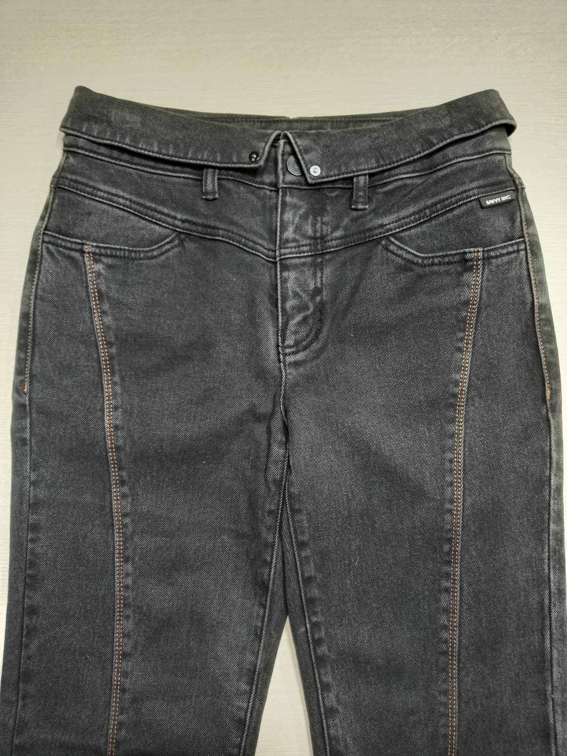 28 MindBridge  스판 테이퍼드진 블랙 28-876 상품이미지3