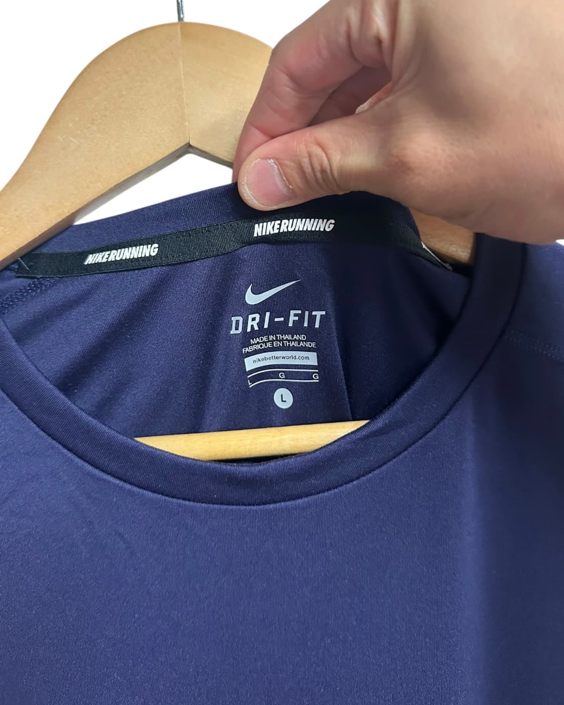 나이키(NIKE) 드라이핏 러닝 반팔티셔츠 네이비 Lsize 상품이미지4