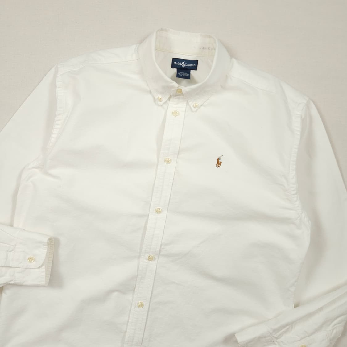 M(95) 폴로 랄프로렌 화이트셔츠 멀티포니 상품이미지1