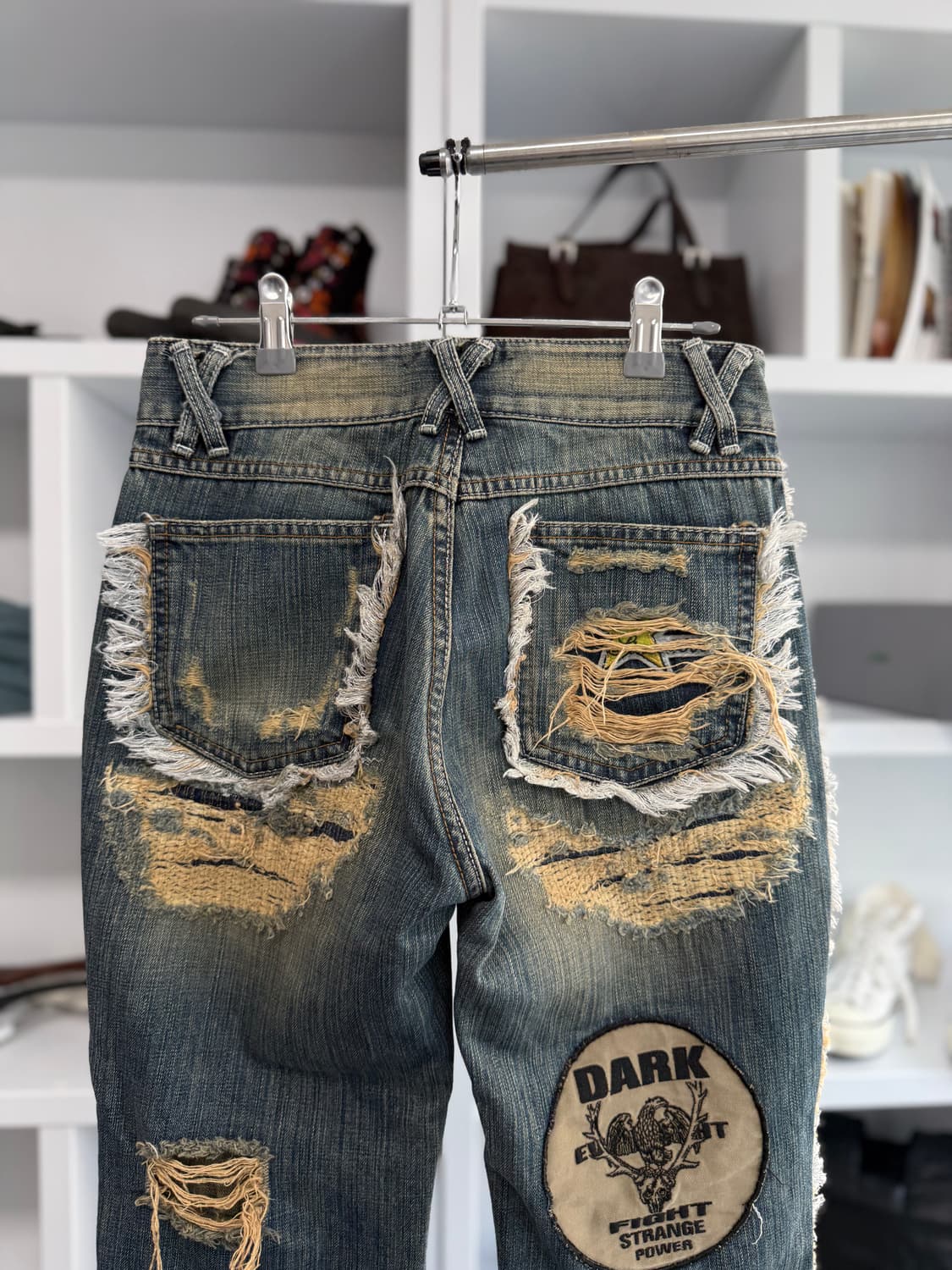 lust 펑크 패치 데님 팬츠 상품이미지5