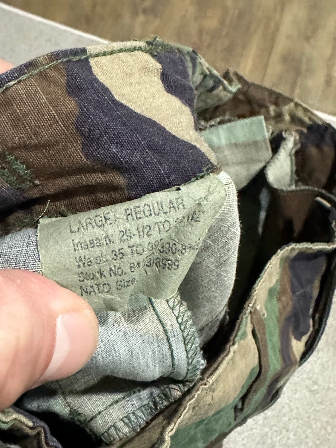 오리지날 m65 팬츠 L-R 상품이미지5