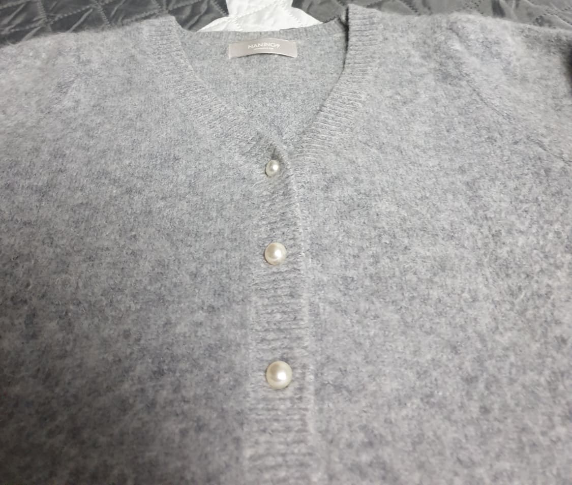 난닝구 크롭 앙고라 혼방 울가디건 미디엄그레이 (F) 상품이미지2