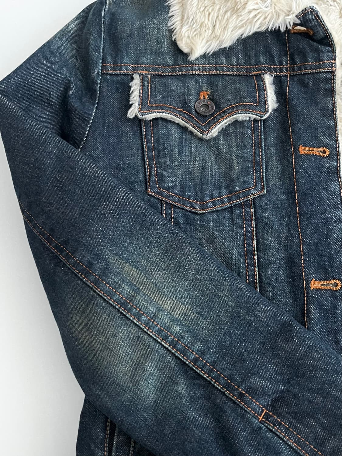 90) 리바이스 여성 양털 쉐르파 데님 자켓 상품이미지4