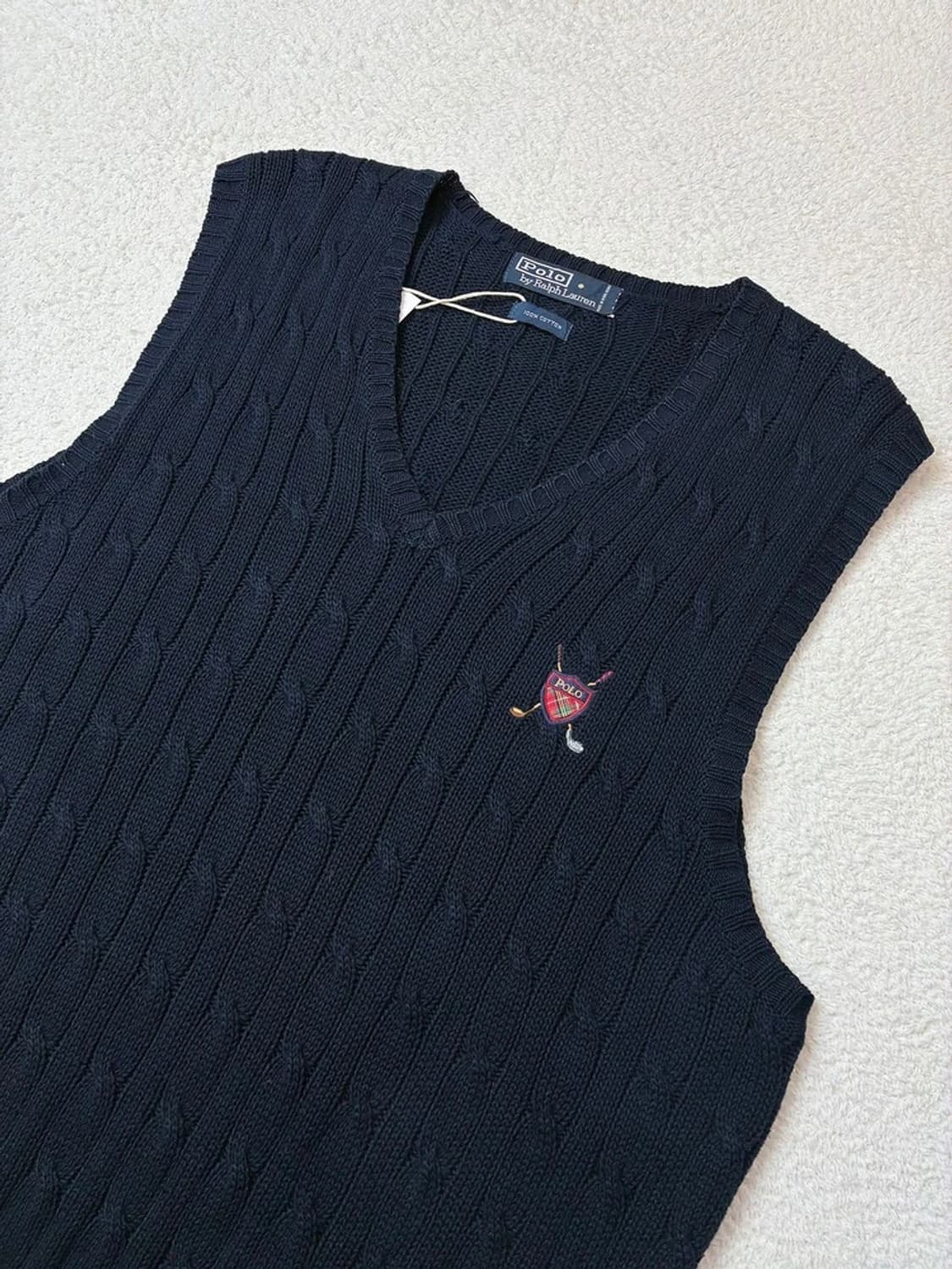 폴로 랄프로렌 90's 골프 방패 니트 베스트 PN5937 상품이미지3