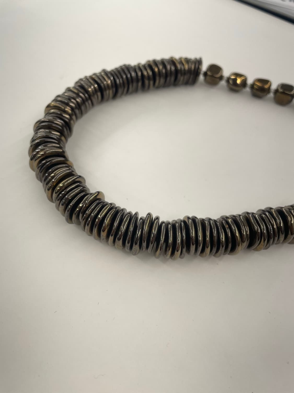 스택드 글로시 앤틱골드 넥클리스 상품이미지2