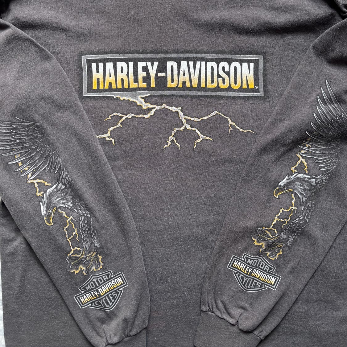 빈티지 할리데이비슨 라이트닝 롱슬리브 티셔츠 상품이미지3